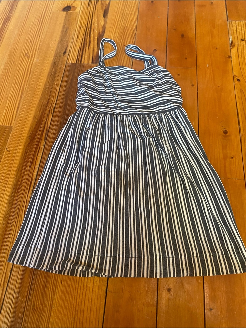 LOFT Navy and White Striped Mini Sundress